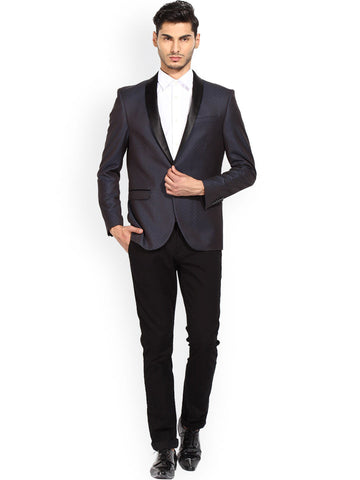 BLACKBERRYS NAVY SINGLE-BREASTED SLIM FIT BLAZER