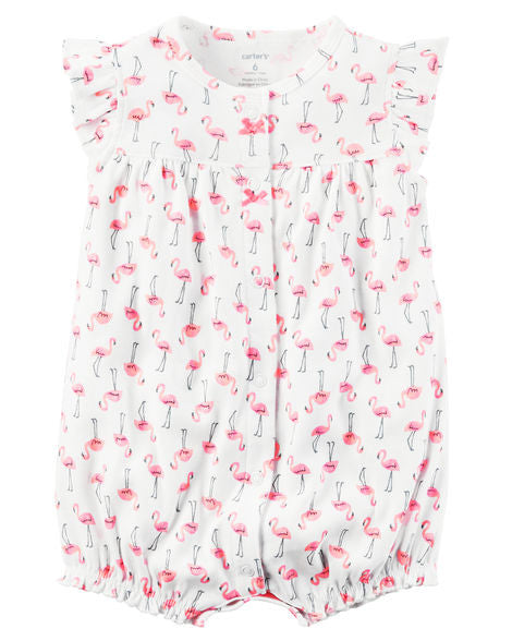 Carter's Pom Pom Ruffled Romper