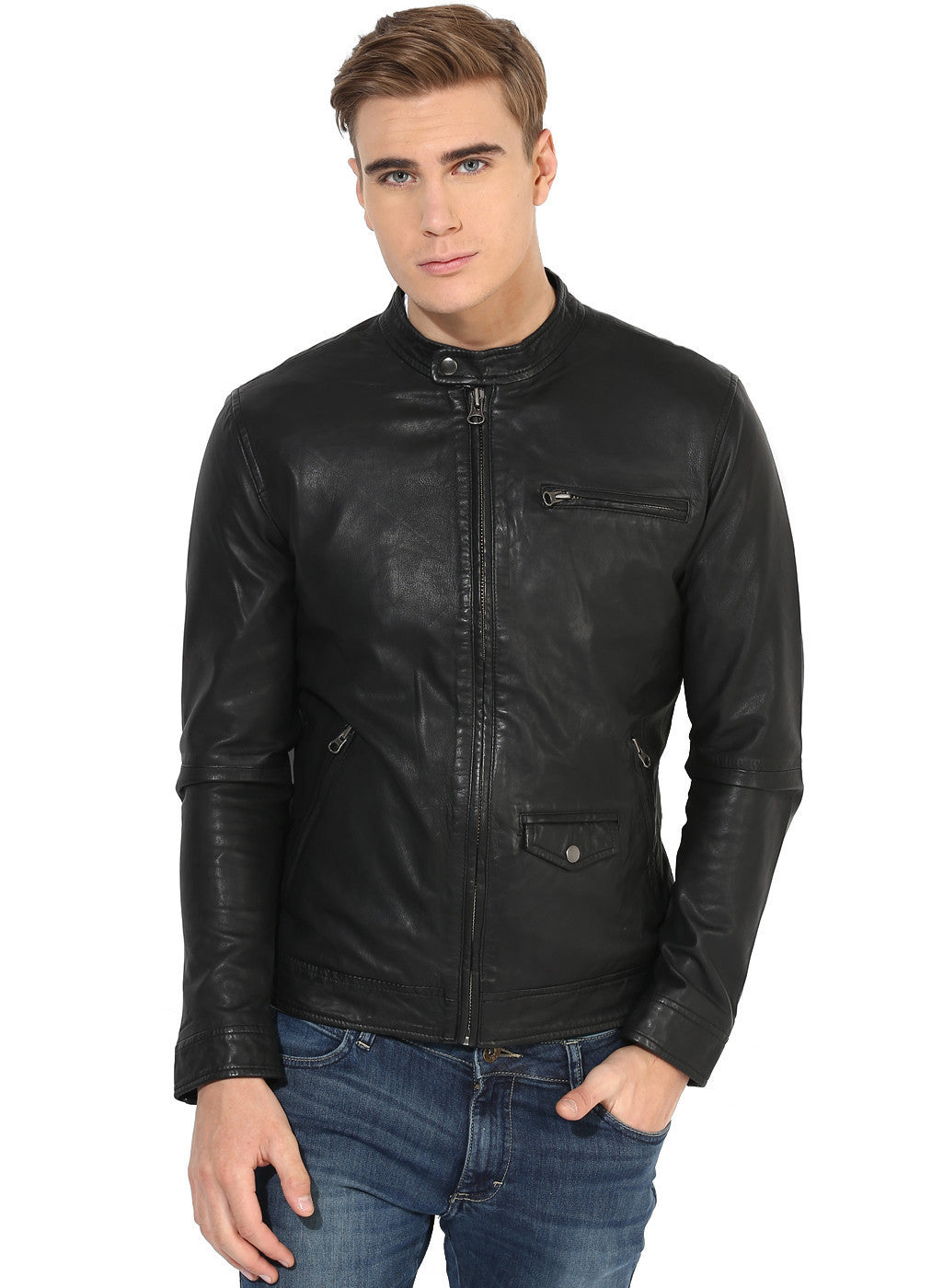 BLACK LEATHER JACKET