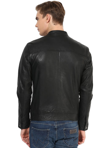 BLACK LEATHER JACKET