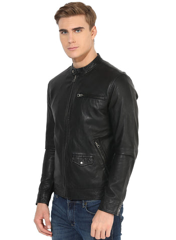 BLACK LEATHER JACKET