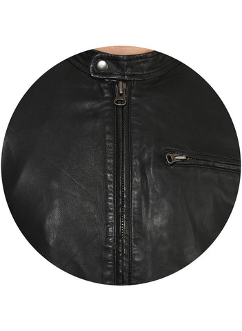 BLACK LEATHER JACKET